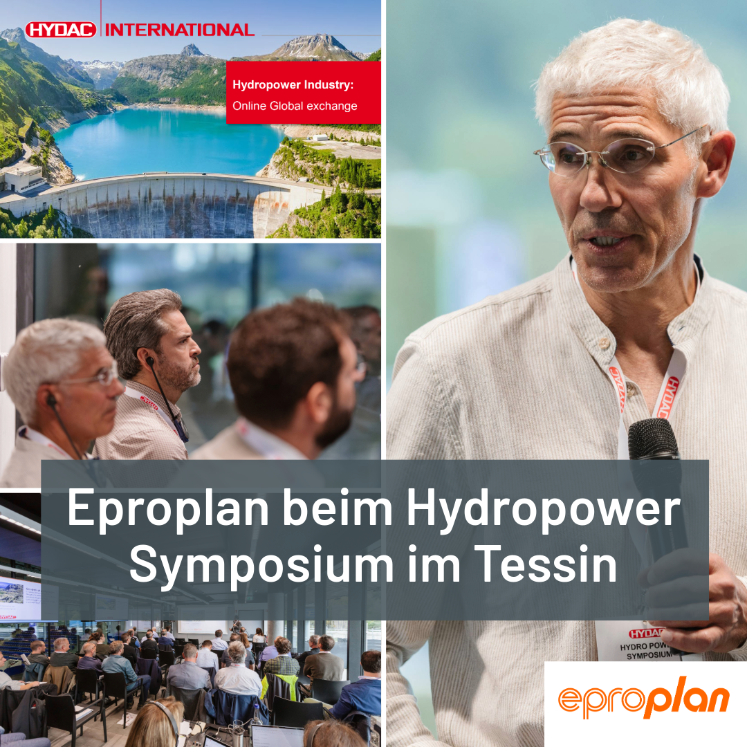 Ein Experte spricht auf dem Eproplan-Wasserkraft-Symposium im Tessin vor einem interessierten Publikum.